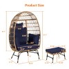 Wicker Egg Chair With Ottoman,Oversized Large Rattan Egg Chairs With Thick Cushion And Ottoman,Egg Chair For Porch, Backyard-Cuddlewood - 4 of 4