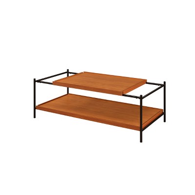 Oaken Coffee Table Honey Oak/Black - Acme Furniture