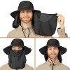 SUN CUBE Fishing Hat for Men with UV Sun Protection Wide Brim, Face Cover, Neck Flap - Hiking Safari Outdoor UPF50+ - 2 of 4