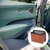 Unique Bargains Car Trash Can With Hook Hanging Car Door Faux Leather Trash Bin 1 Pc - 2 of 4
