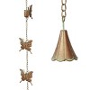 Alpine Corporation Hanging Butterfly Iron Rain Chain: Durable, No Assembly, 63"H Outdoor Decor - 2 of 4