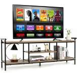 Costway Industrial TV Stand for TV's up to 60'' Media Center Console Table w/ Open Shelf