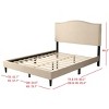 Home Design Manuel Nailhead Trim Linen Upholstered Platform Bed - 4 of 4