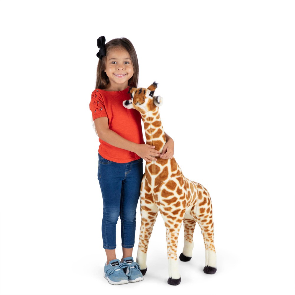 Melissa & Doug Lifelike Plush Standing Baby Giraffe Stuffed Animal 3 Feet Tall
