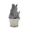 Roman Squirrel In Bucket Pudgy Pal  -  One Garden Statue 9 Inches -  Acorn Trowel  -  19012.  -  Polyresin  -  Gray - 2 of 3