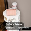 Rotating Shoe Rack Tower 360, Spinning Shoe Rack Tower 7 Tier for Closet, Entryway, Tall Shoe Storage Organizer, Holds Up to 28 Pairs of Shoes White - 4 of 4