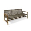3-Person Outdoor Wicker Woven Patio Sofa,Lounge Sofa with Slatted Acacia Wood Arms,Modern Wooden Sofa for Deck or Backyard-Coolbibila - 3 of 4