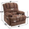 FONTOI Large Size Accent Chair with Side Pockets, Recliner Chair with 23" Seat Width, Brown, 41"*42"*38.5" - 3 of 4