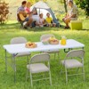 Musment Folding Table Outdoor Indoor Heavy Duty Portable Table with Carrying Handle for Camping Picnic Party - 2 of 4