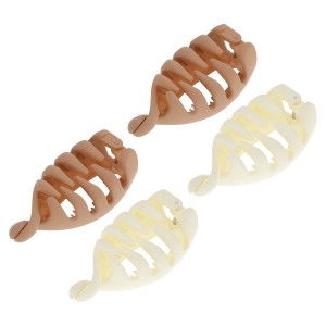 Unique Bargains Women's Grace Banana Hair Clips 4 Pcs - 1 of 4