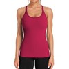 Attraco Women's Ribbed Workout Tank Tops with Built in Bra Tight Racerback Scoop Neck Athletic Top Yoga Tops - 3 of 4