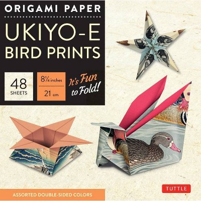 Origami Paper 8 1/4 (21 CM) Ukiyo-E Bird Print 48 Sheets - by  Tuttle Publishing (Loose-Leaf)