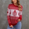 Clearlove Festive Snowflake Women's Christmas Sweater Oversized Comfort Knit Pullover for Winter - 3 of 4