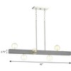 Progress Lighting, Mill Beam, 6-Light, Linear Island Chandelier, Brushed Nickel, Faux Concrete Shade - 2 of 2