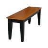 International Concepts Shaker Bench Black/Red : Hardwood Frame, Mid-Century Modern, Seats 3, 400lb Capacity - image 3 of 4