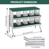 Chicken Nesting Boxes, Two-Tier Metal Chicken Egg Laying Box,Large Vented Holes for Egg Collection - 2 of 4