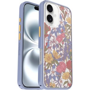 Refurbished: OtterBox SYMMETRY SERIES Case w/MagSafe Case for Apple iPhone 16 - Floral Purple (77-96372) - Manufacturer Refurbished - 1 of 3