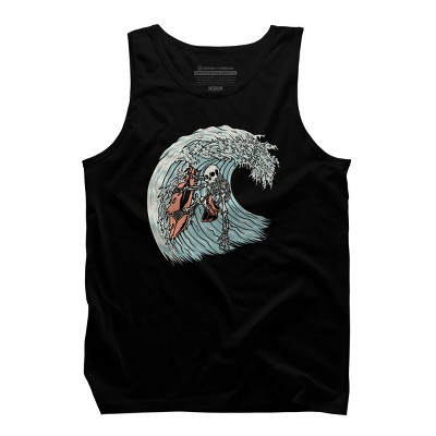 Men's Design By Humans Death Surfer By quilimo Tank Top