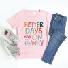 The Juniper Shop Better Days Are On The Way Youth Short Sleeve Tee - S - Pink - 3 of 4