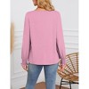 Women's Long Sleeve Crewneck T-Shirt Top with Ruffled Cuff - 2 of 4