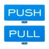 Unique Bargains Acrylic Self-Adhesive Decor Hotel Push Pull Door Sign 4 Pcs - 3 of 4