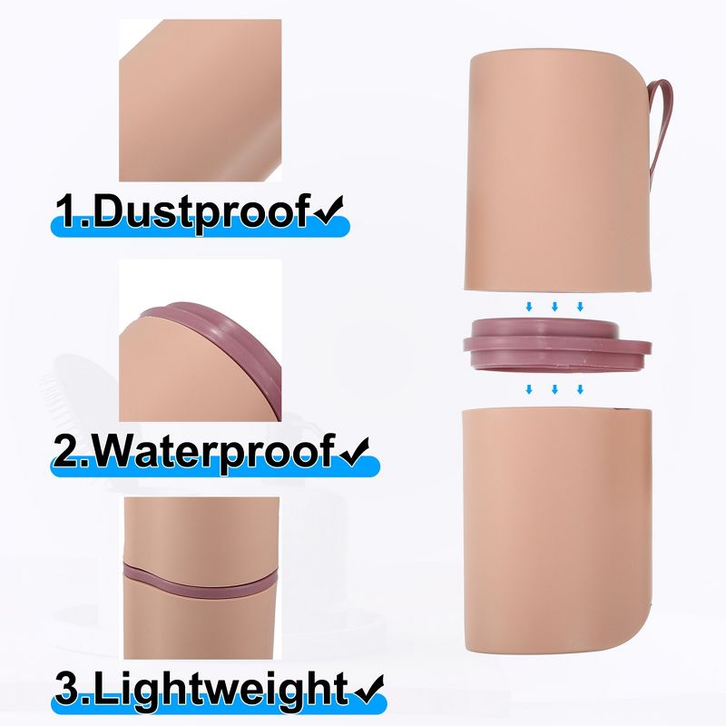 Unique Bargains Toothbrush Case Traveling Toothbrush Holders Case PP 1 Pcs 8.27"x2.76"x3.15", 3 of 7