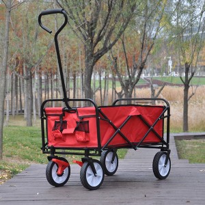 VYNXARIA Folding Wagon Garden Shopping Beach Cart (Red) - 1 of 4