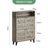 Shoe Cabinet with 2 Flip Drawers for Entryway, Freestanding Shoe Cabinet Organizer with Open Storage, Free Standing Shoe Rack Cabinet Corner - 4 of 4