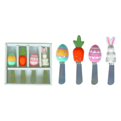 Transpac Ceramic 6.25 in. Spreaders in Package Set of 4