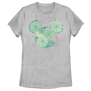 Women's Mickey & Friends Botanical Logo T-Shirt - 1 of 4