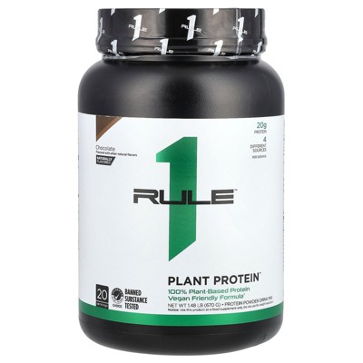 Rule One Proteins Plant Protein Powder Drink Mix, Chocolate, 1.48 lb (670 g)