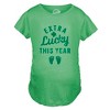 Maternity Extra Lucky This Year T Shirt Funny St Patricks Day Parade Novelty Pregnancy Tee - Crazy Dog Maternity T Shirt - 3 of 4