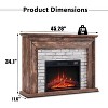 Mastgoal 45" Hidden Flip Top Electric Fireplace TV Stand Adjustable Flame & Remote, Heater for Living Room - 4 of 4