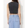 Women's V-Neck Sleeveless Denim Vest for Casual Layered Outfits - 4 of 4