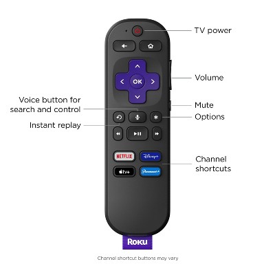 Roku Voice Remote (Official) for Roku Players, Roku Audio, and Roku TV, 3 of 8