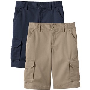 Galaxy Approved  Boy's Stretch Cotton Cargo Shorts-2 Pack - 1 of 4