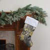 Northlight 21.5" Tree Print Camouflage with Pocket and White Cuff Christmas Stocking - 2 of 4