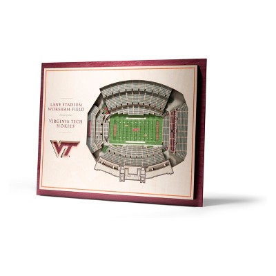 NCAA Virginia Tech Hokies 5-Layer Stadiumviews 3D Wall Art