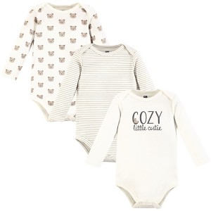 Hudson Baby Cotton Long-Sleeve Bodysuits, Cozy Cutie - 1 of 4