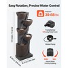 VEVOR Outdoor Water Fountain, 49.61 in Height Fountain and Waterfall,5-Tier Floor Standing Jar-Shaped Cascading Fountains with Light and Pump, Black - 4 of 4