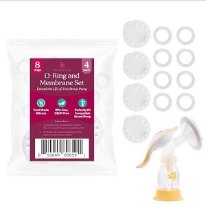 Nurse and Nourish 8 O'Rings & 4 Breast Pumps Membranes for Medela Harmony Manual Breast Pump - 1 of 4