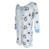Not a Morning Person Women's Snowman Henley Long Sleeve Nightshirt - 2 of 3