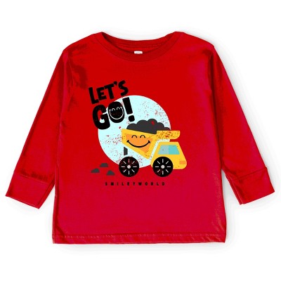 The Juniper Shop SmileyWorld Let's Go Dump Truck Toddler Long Sleeve Tee