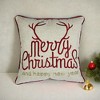 TopComfy Support Pillow Merry Christmas and Happy New Year Throw Pillow with Gold Accents for Holiday Decor, Gold, 17"*17"*10" - 2 of 4