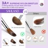 SAVILAND - 6/10/14 - Acrylic Nail Brush Set with Cleaner Tool - Professional Nail Art. (3pcs, Purple) - 4 of 4
