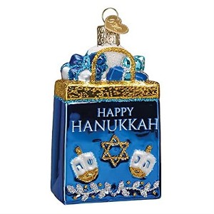 Old World Christmas Blown Glass Ornament for Christmas Tree, Happy Hanukkah - 1 of 4