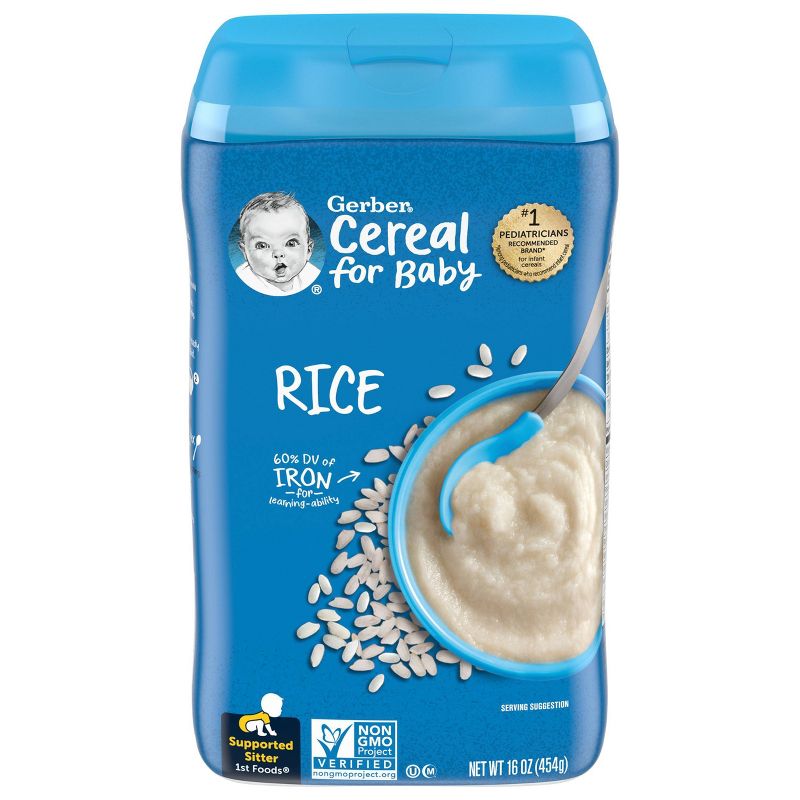 Gerber Single Grain Rice Baby Cereal - 16oz, 1 of 10