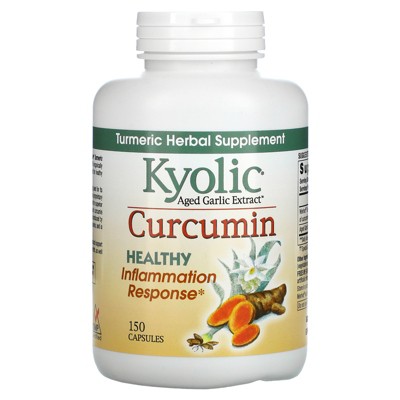 Kyolic Aged Garlic Extract, Inflammation Response, Curcumin, 150 Capsules, Herbal Supplements