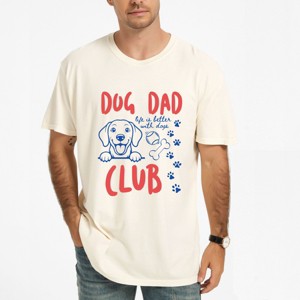 Dog Dad Club Outline - Men's Garment Dyed Graphic T-Shirt : Target