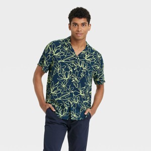 Men's Floral Print Button-Down Shirt - Goodfellow & Co™ - 1 of 3